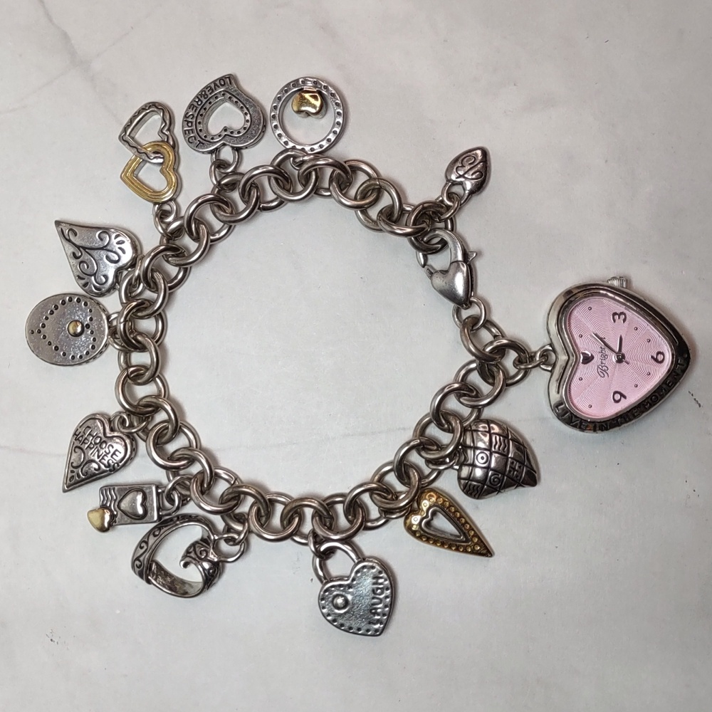 Brighton "Power Of Pink" Charm Bracelet w/ Watch